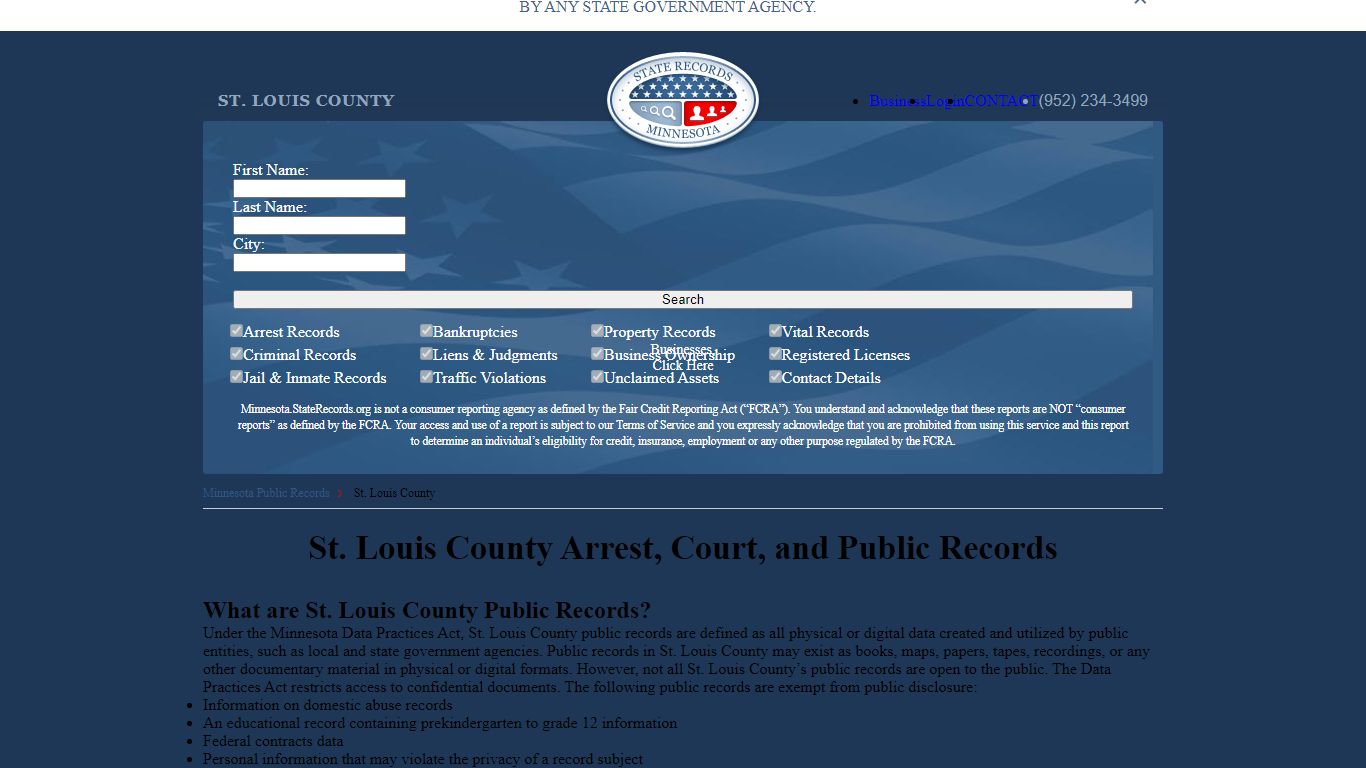 St. Louis County Arrest, Court, and Public Records